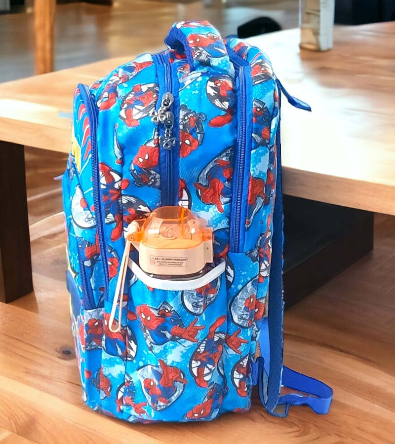 Spiderman design Kids School Bag with 4 compartments - School Backpack for Boys & Girls (Size: 18 * 14 Inch, Multicolor) view 2