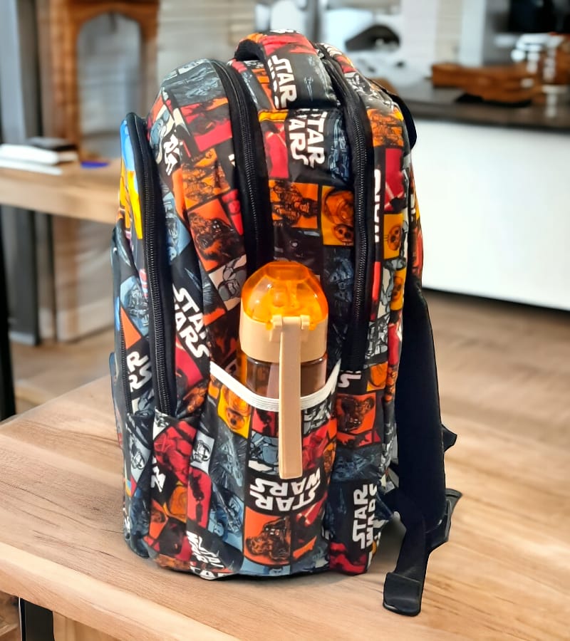 Star Wars Kids School Bag with 4 compartments - School Backpack for Boys & Girls (Size: 18 * 14 Inch, Multicolor) view 2