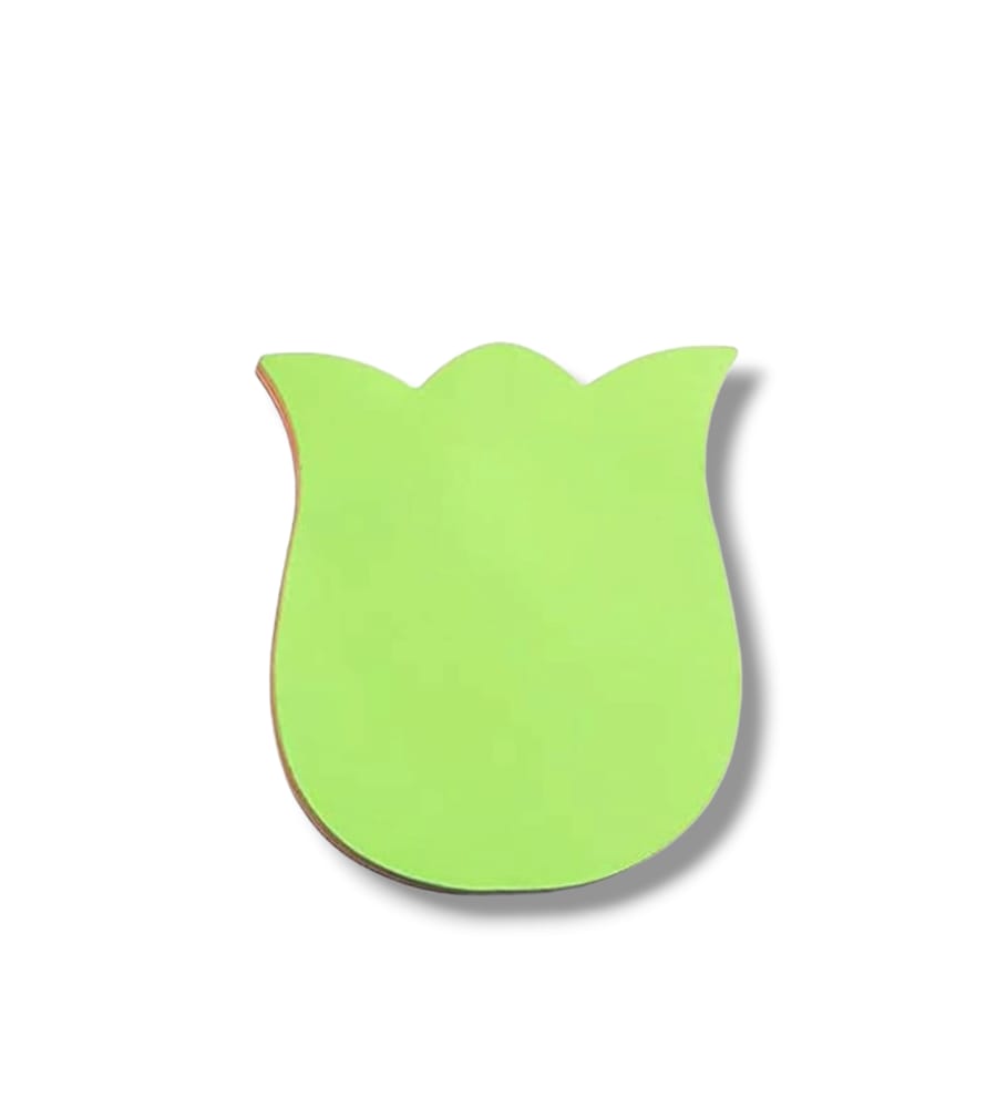 Tulip Shape Sticky Notes, 5 Neons Colors Self-Sticky Notes – 100 Sheets, Multicolour view 2
