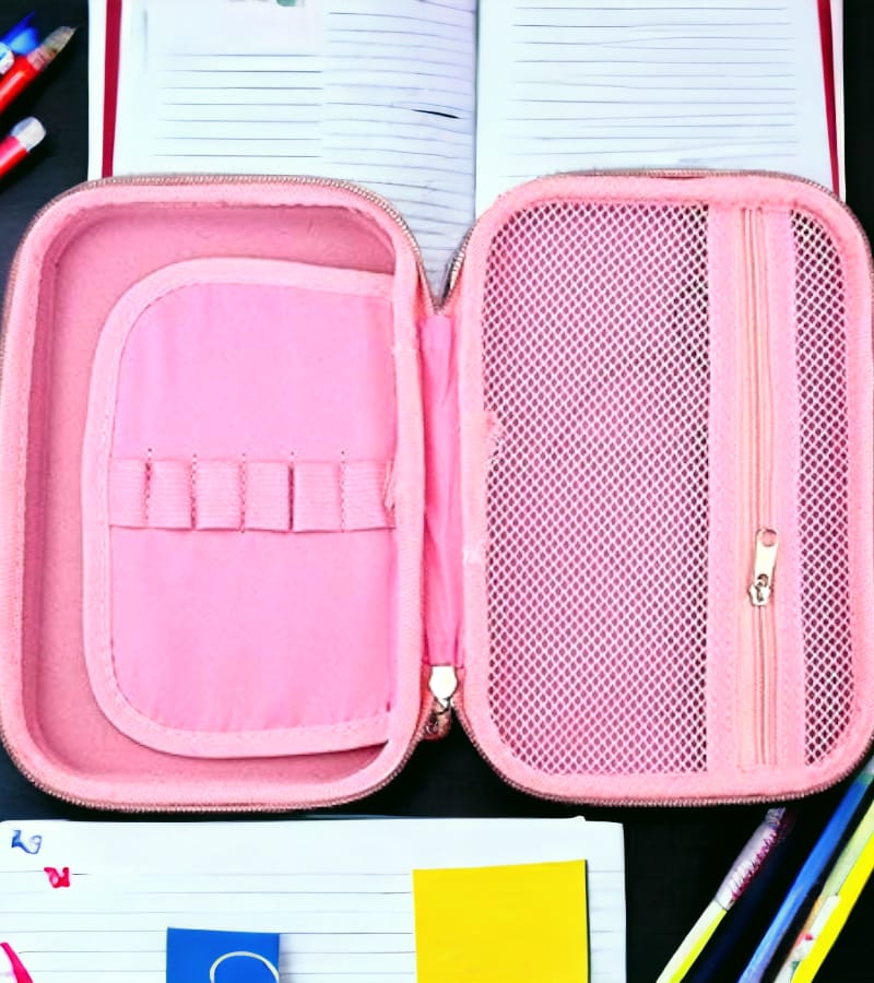 Multipurpose Stylish Unicorn Print Large Capacity Pencil Case, Pen & Pencil Pouch Supplies for Kids, Pouch for Girls (Dream Unicorn, Purple) view 2