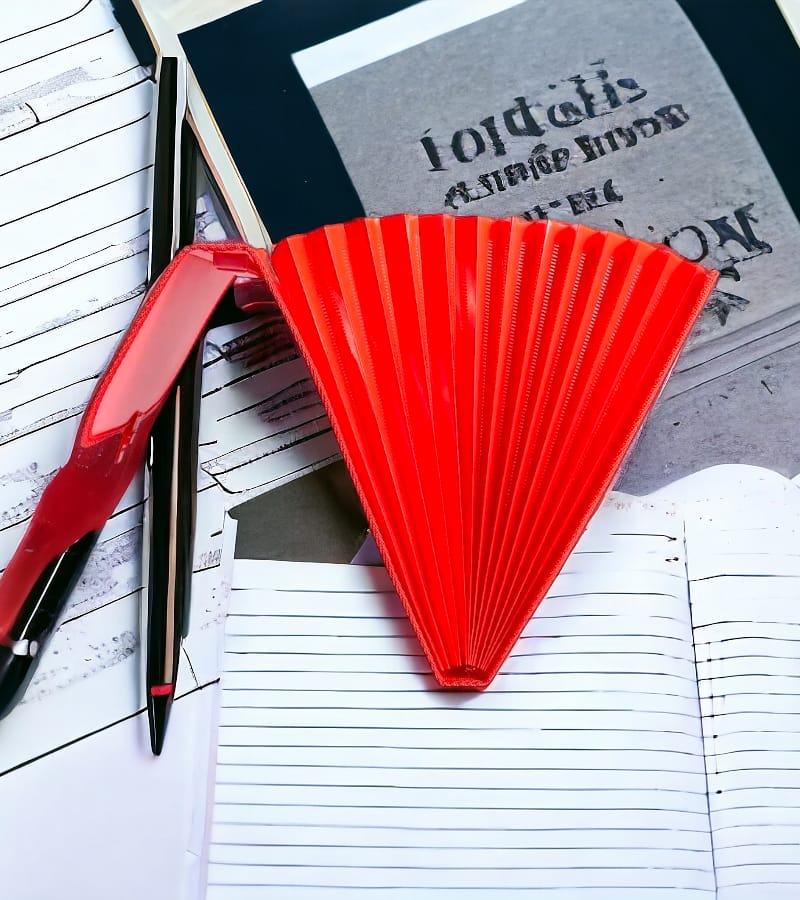 12-Pocket Expanding File Folder with Handle and Buckle Closure - Red | A4 Size Document Organizer view 3