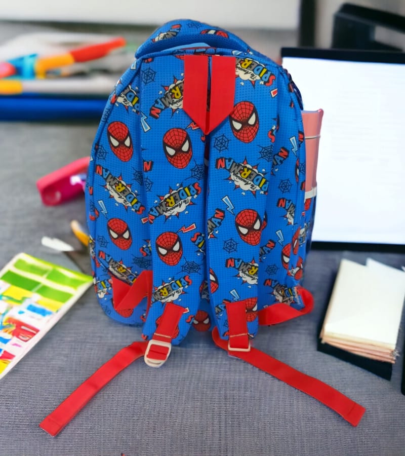 3D Spiderman Theme Kids School Bag for Primary (LKG/UKG/1st std) - School Backpack for Boys & Girls (Size: 16 * 12 Inch, Pink) view 3