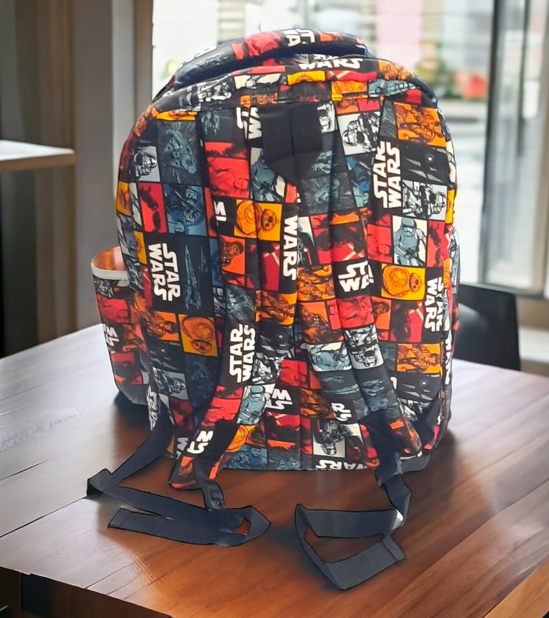 Star Wars Kids School Bag with 4 compartments - School Backpack for Boys & Girls (Size: 18 * 14 Inch, Multicolor) view 3