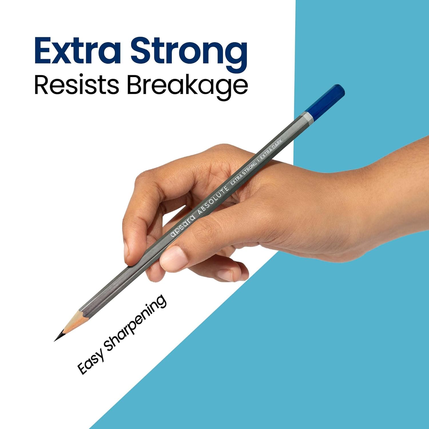 Apsara Absolute Extra Dark Pencils - Pack of 10 Pencils (Long Point Sharper + Absolute Eraser Also Available In Box) view 5