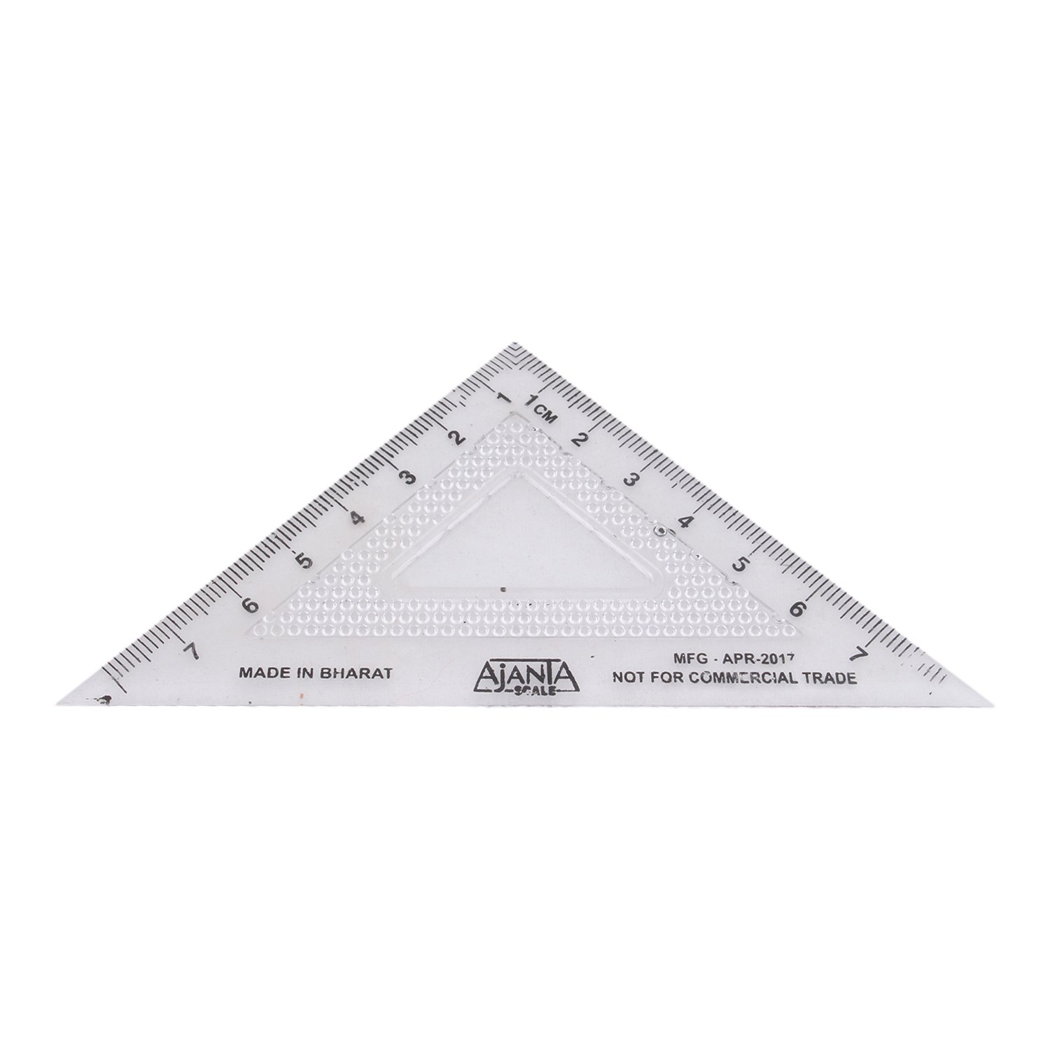 Ajanta 4-Piece Premium Mathematical Instrument Set (1 Premium 15 cm Ruler, 2 Premium Set Squares (45 Degree & 60 Degree), and 1 Premium 180 Degree Protector) view 4