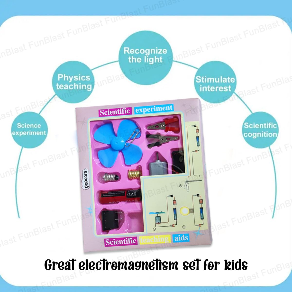 Science Experiment Kit – Electric Circuit Kit for Students with Motor Fan Toy, DIY Science Kit for Students - Random Color view 5