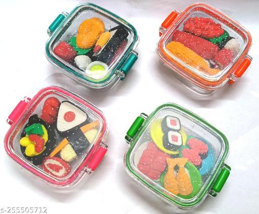 Single Box Eraser Pack Food Theme designs cute erasers kids box erasers for Girls Boys/School Supply Fancy Stationery Sets view 2
