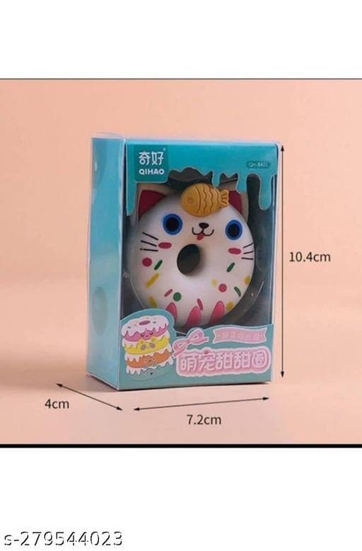 Big Sized Cute Donut Erasers | for Kids - Boys & Girls | Birthday Gift |Return Gift| Multicolor |Assorted Design (Pack of 1) view 7
