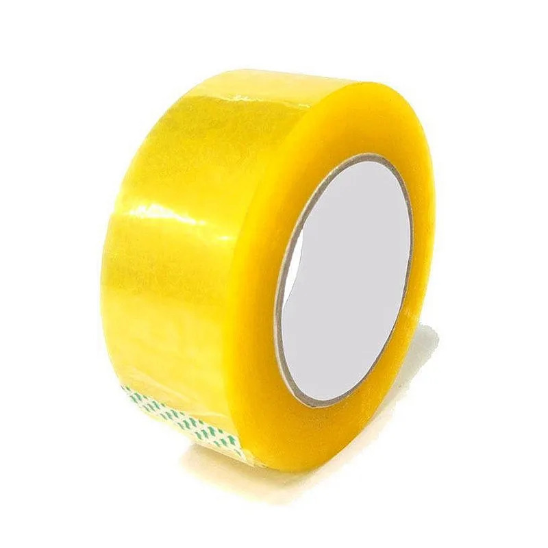 Yellow BOPP Self-Adhesive Heavy Duty Packaging Tape Roll | Water-Resistant & Durable | 2 Inch x 300 Meter - Pack of 1