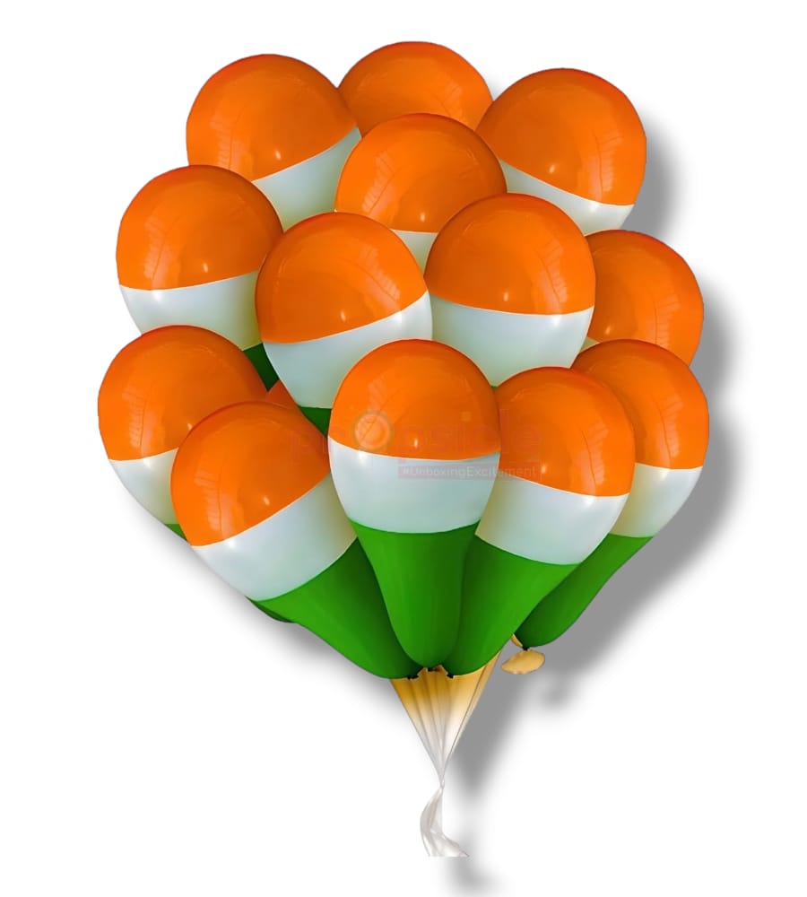 50 Pcs Tricolour Balloon - Republic Day & Independence Day Celebration Item - Buy Online at Your NoteBook