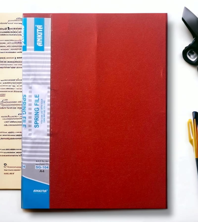 Ankita SG-104 Spring Action File A4 - Red