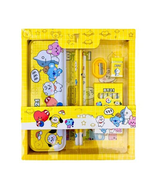 BT-21/ Roar Some Simple Stationery Kit Gift Set for Kids – 6 in 1 Cartoon School Items for Kid - Buy Online at Your NoteBook