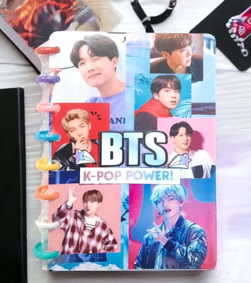 BTS A5 Spiral Bound Diary ruled 160 Pages - Set of 1 Multicolor