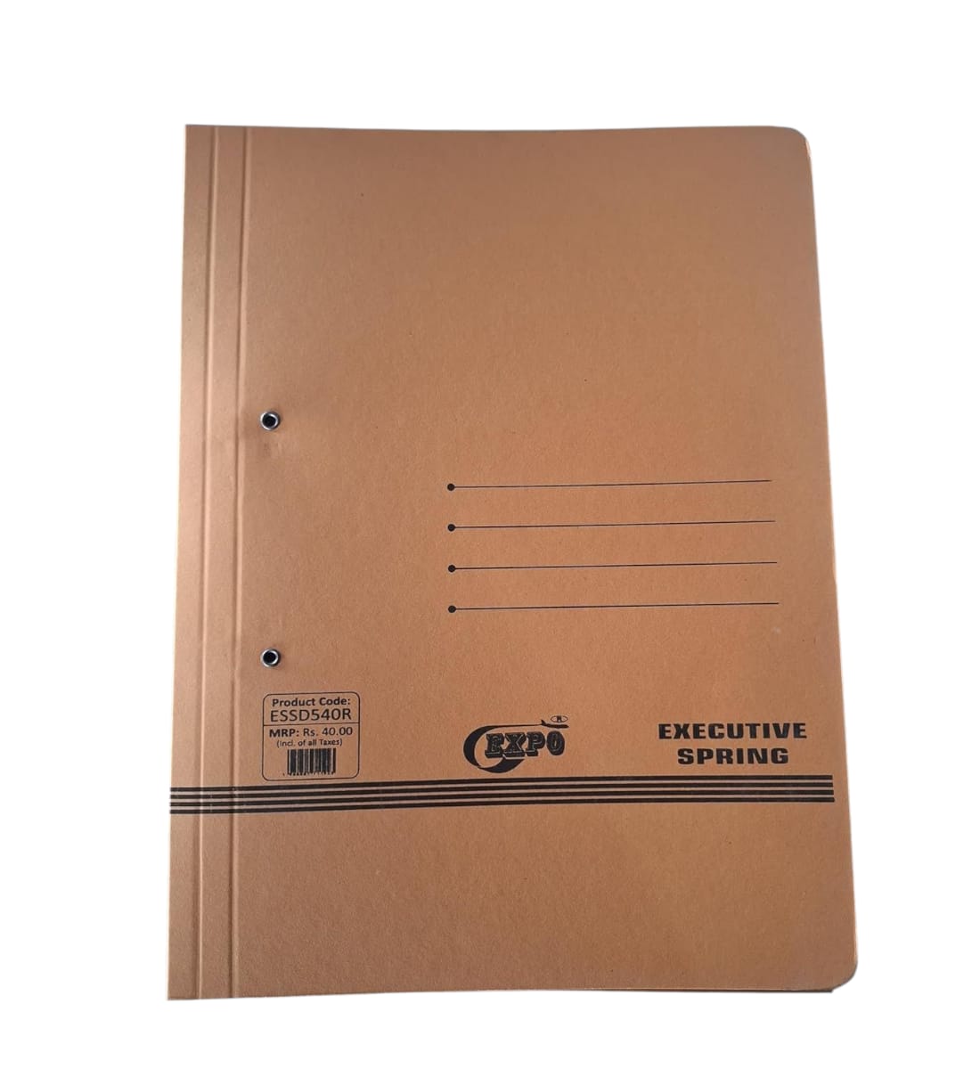 Expo Cobra Executive Spring File – 540 GSM Board | Regular Spring Clip | Assorted Colors | Pack of 1