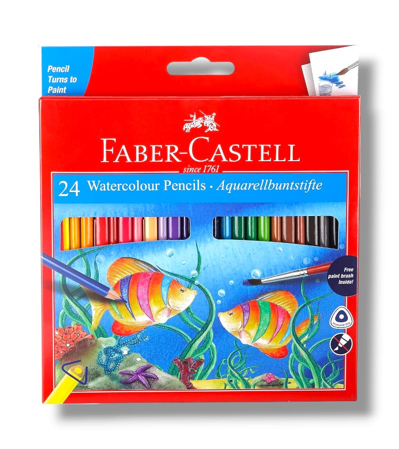 Faber-Castell Water Colour Pencils - Pack of 24 Multicolor Pencils - Buy Online at Your NoteBook
