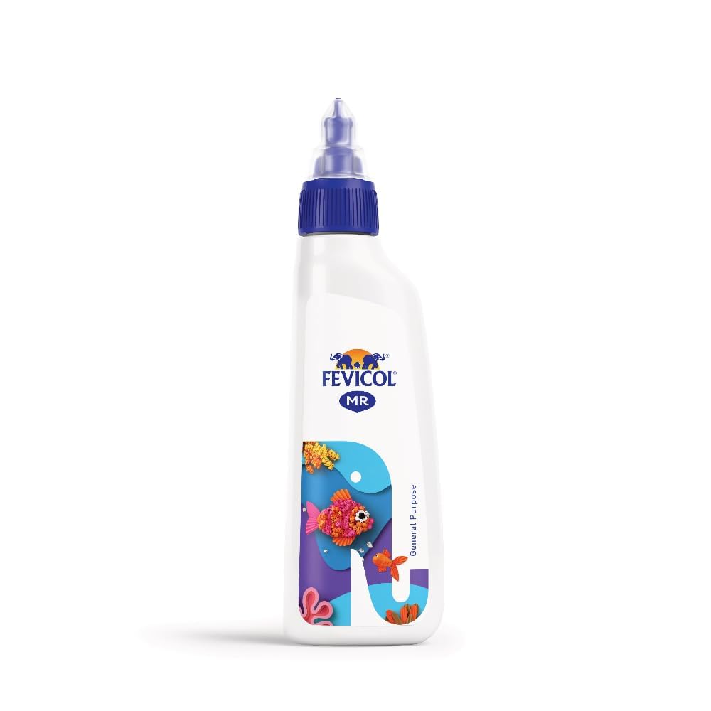Fevicol MR 120g Bottle | Strong & Instant Adhesive for Paper, Wood, Cardboard, Fabric, Craft & DIY Projects | Non-Toxic & Mess-Free Glue