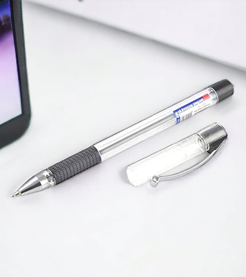 Montex Mega Top Ball Pen, Black - Pack of 5