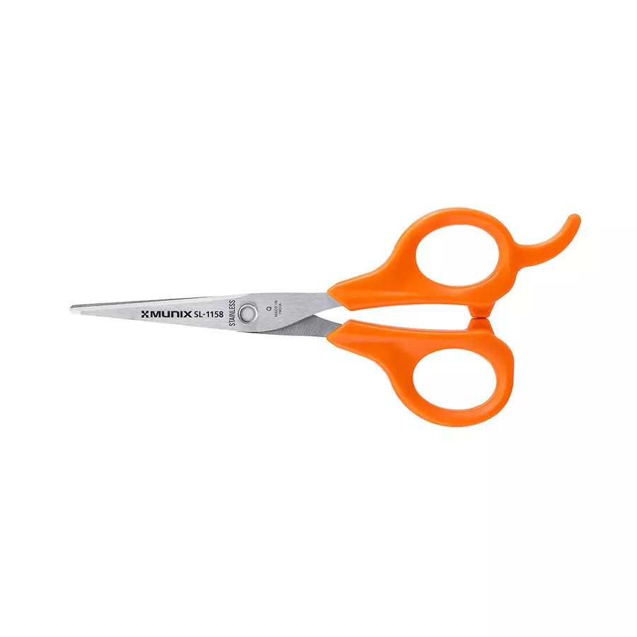 Munix Scissors SL-1158 148 mm Stainless Steel Scissors | Pointed Tip Blade with Lock Mechanism | Pack of 1