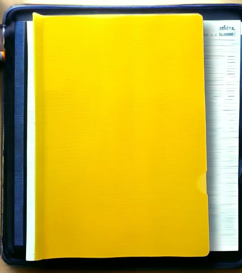 Plastic File Folder for Document Sliding Bar Report Covers A4 Size - Transparent Yellow(Pack of 2)