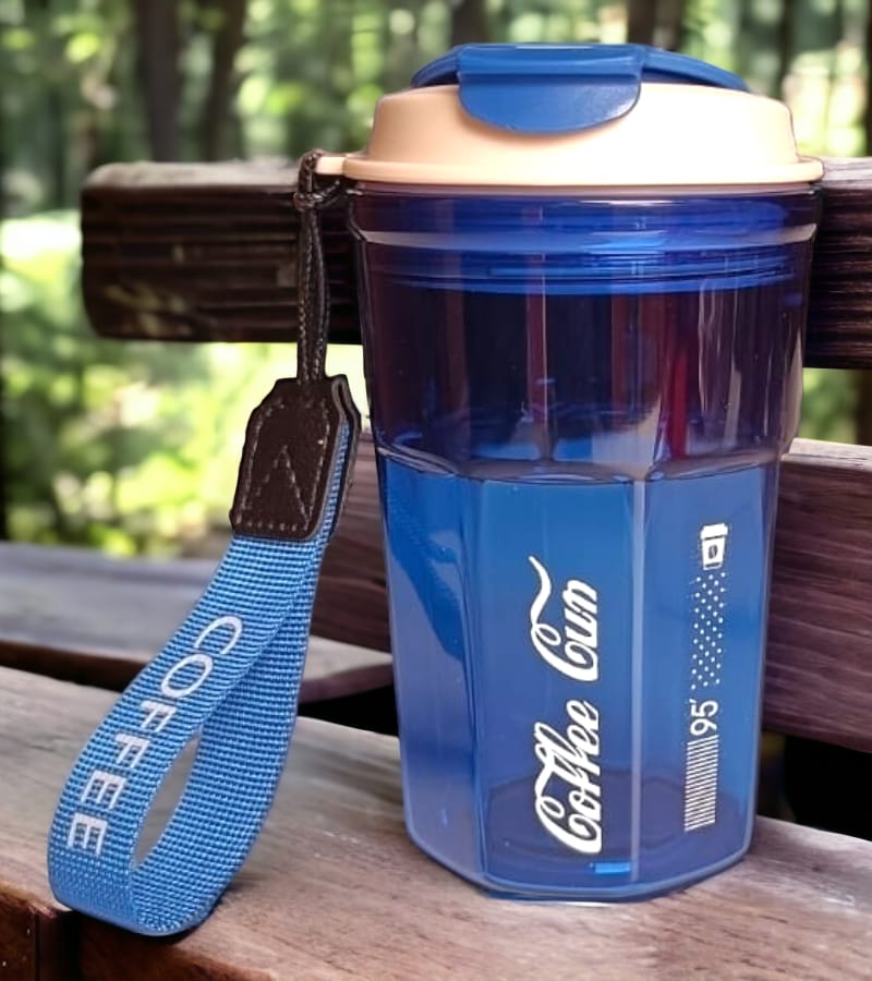Transparent Sipper/Coffee Cup 400 ml - Blue Color - Buy Online at Your NoteBook