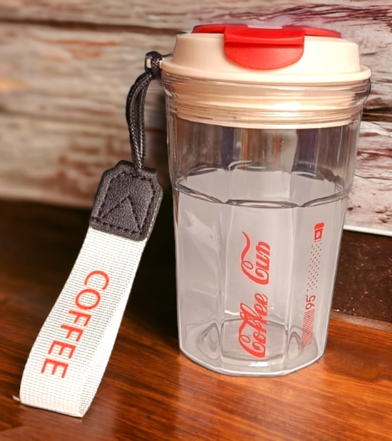 Transparent Sipper/Coffee Cup 400 ml - White Color - Buy Online at Your NoteBook