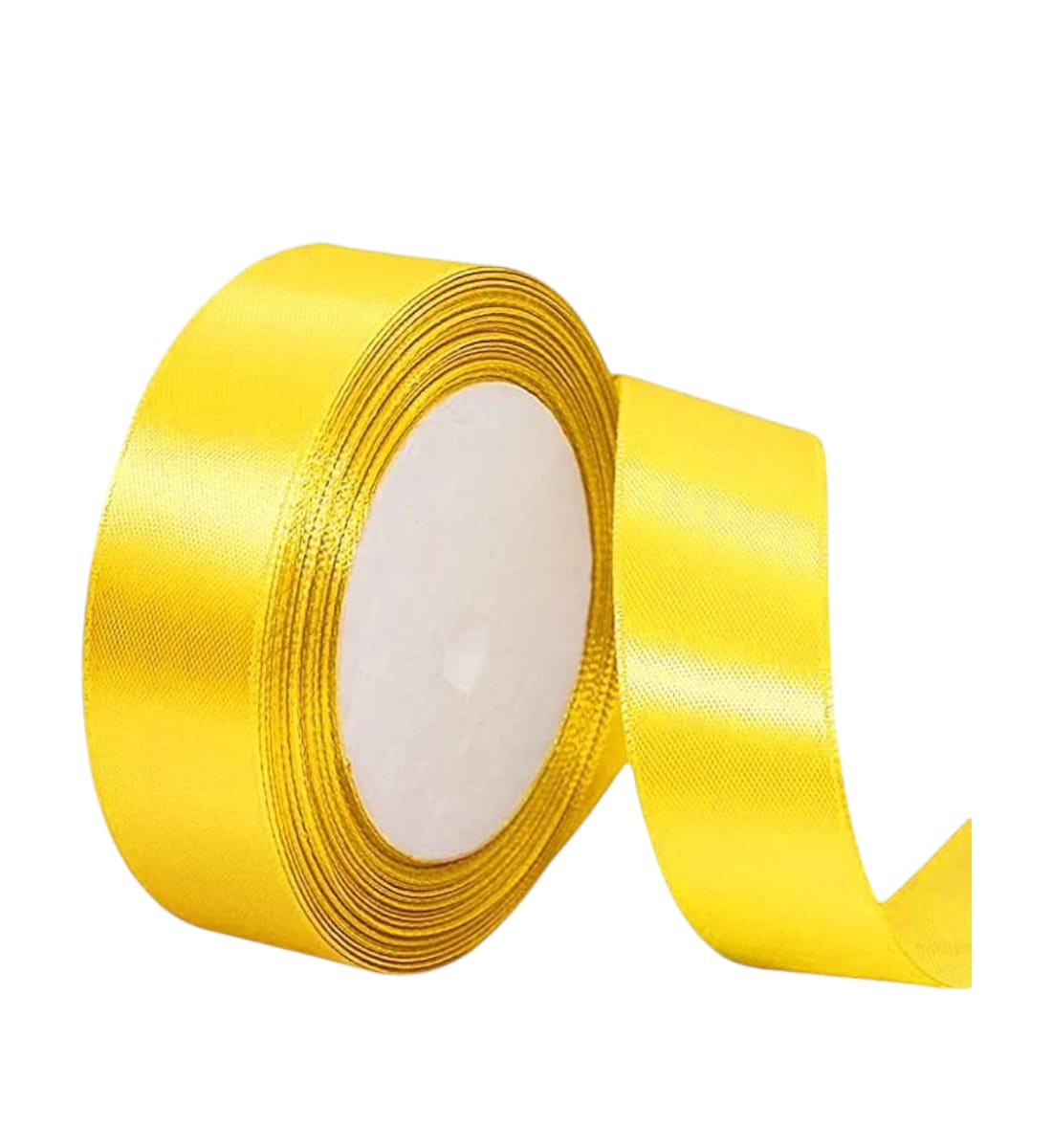 Yellow Satin Ribbon – Set of 2 Rolls, 10 Meters Each | Decorative Craft & Gift Wrapping Ribbon